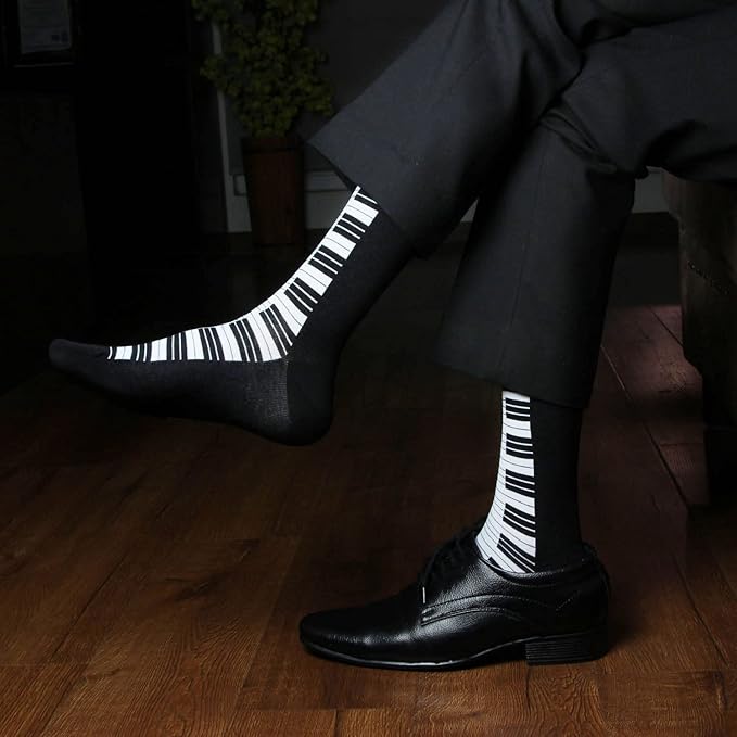 Black & White Designer Socks for Men- Pack of 3