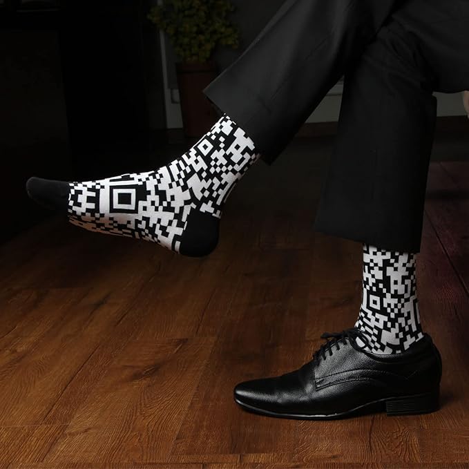 Black & White Designer Socks for Men- Pack of 3