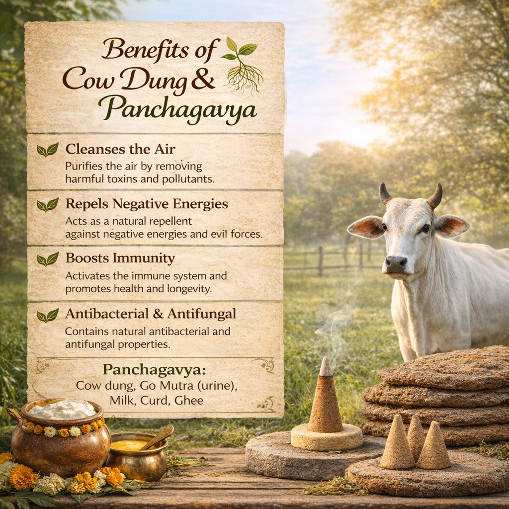 Desi Cow Dung Dhoop Cone