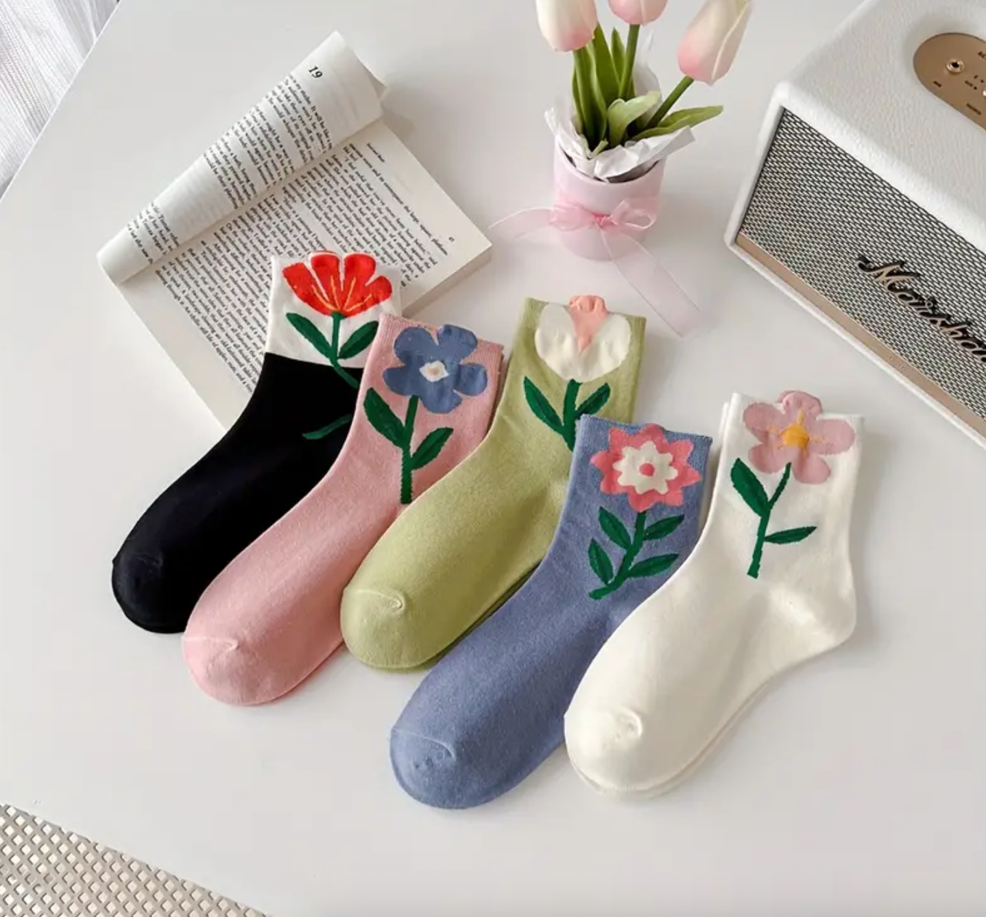 Cute Flower Edition Women Socks Pack Of 5