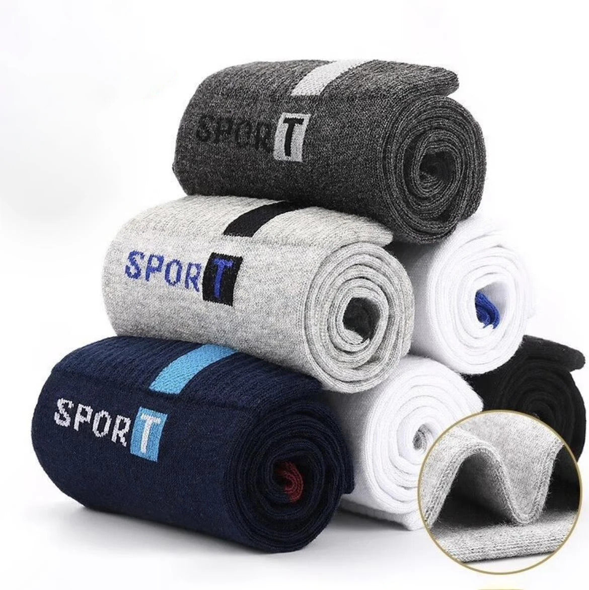 Rich Super Fine Cotton Sports Socks (Pack of 8 Pairs)