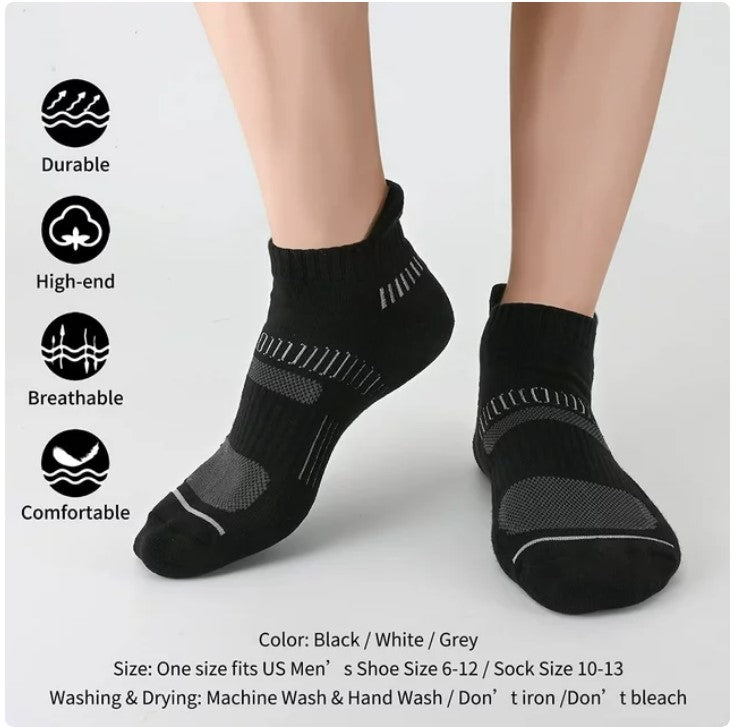 Ankle Socks Pack of 10, Assorted Colours - Premium Comfort, Breathable & Durable Socks for Men