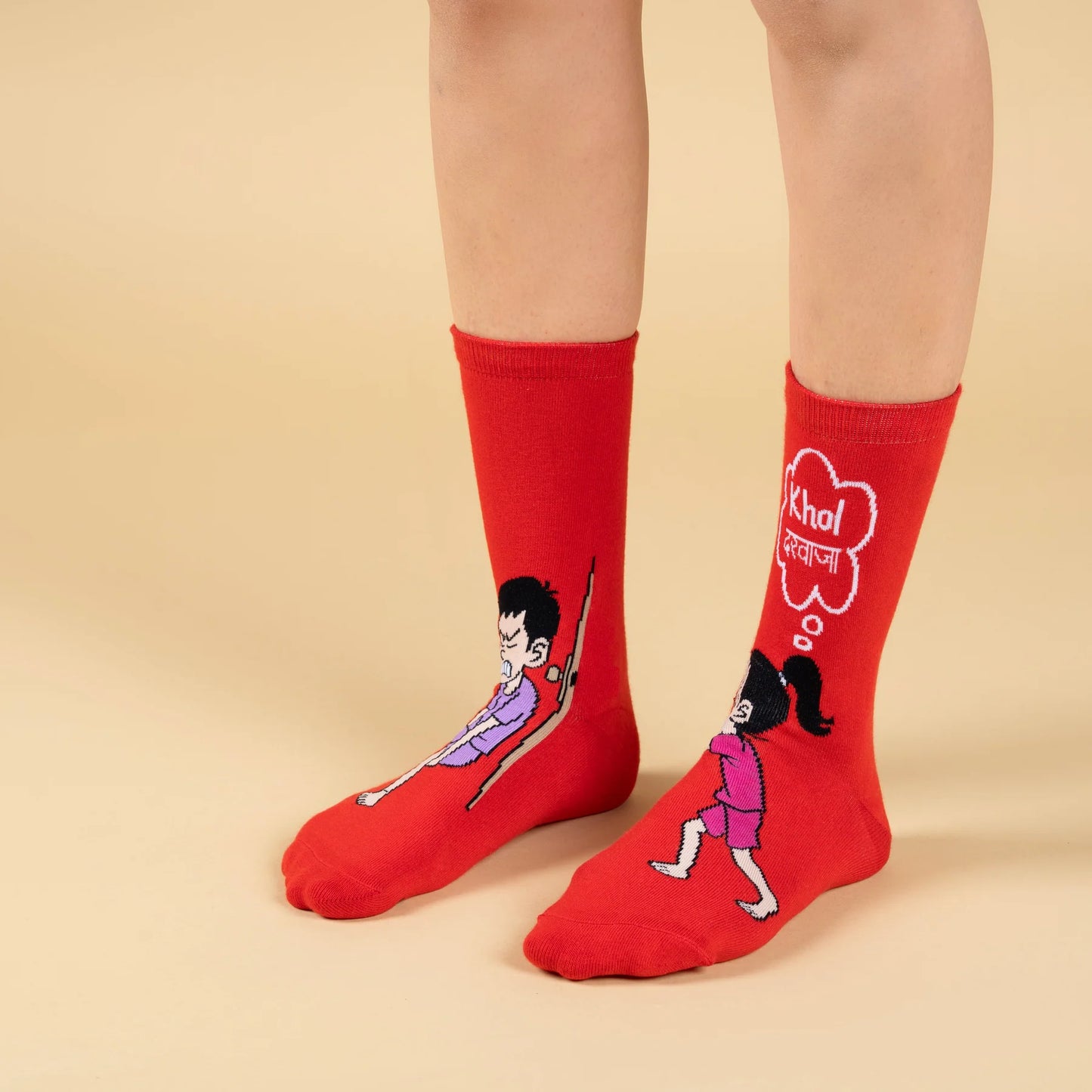 Siblings Bond Character Designer Socks – Unisex | Pack of 5 Pairs