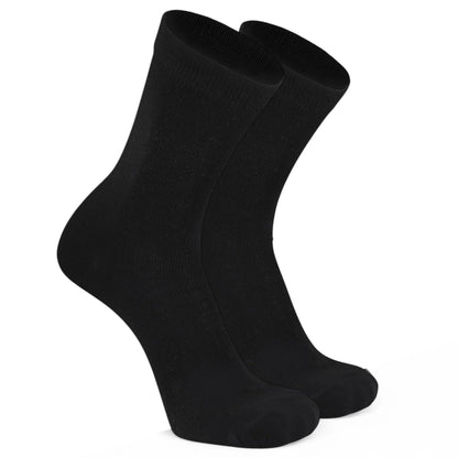 Black Bamboo- Elegance essentials Crew Length Solid Socks