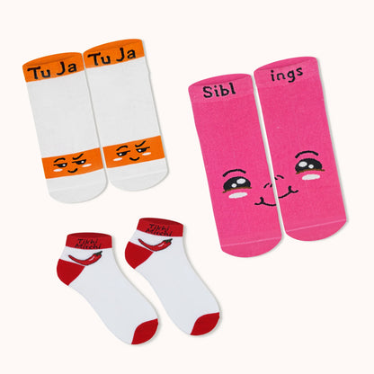 Fun Expressions Socks – Unisex | Pack of 3 Pairs