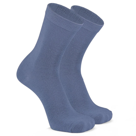 Bombay Grey Bamboo- Monochrome Master Crew Length Solid Socks
