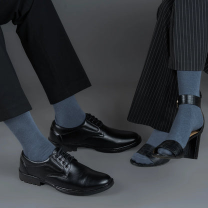 Bombay Grey Bamboo- Monochrome Master Crew Length Solid Socks