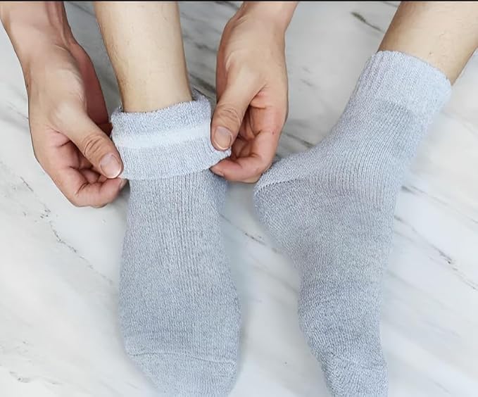 Men's Winter Woolen Socks Warm Soft Full Cushion Calf Length Crew Socks (5 Pairs)