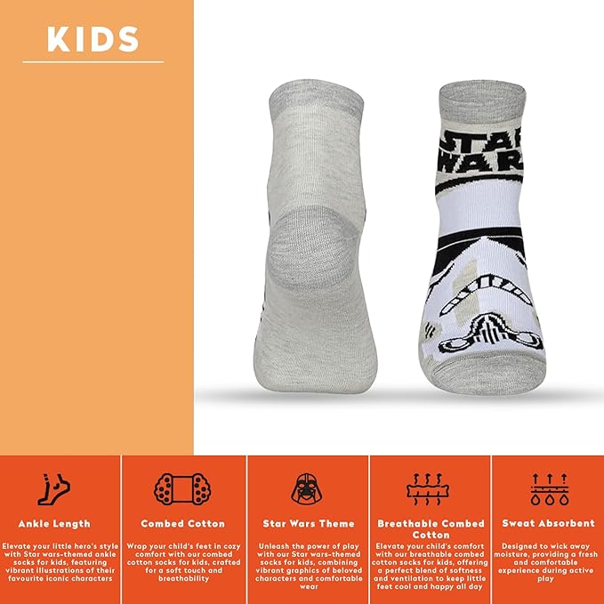 Disney Character Ankle Length Socks Collection for Men Pack of 5