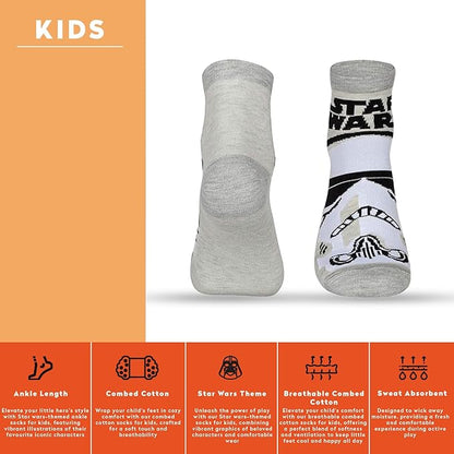 Disney Character Ankle Length Socks Collection for Men Pack of 5