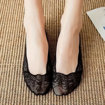🧦 Lace No Show Liner Socks for Women