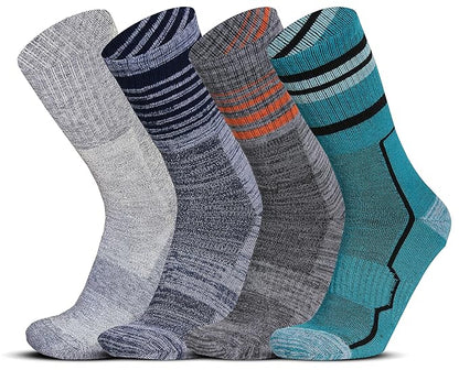 Calf Length Hi-Performance Sports Socks, Pack of 4 Pairs