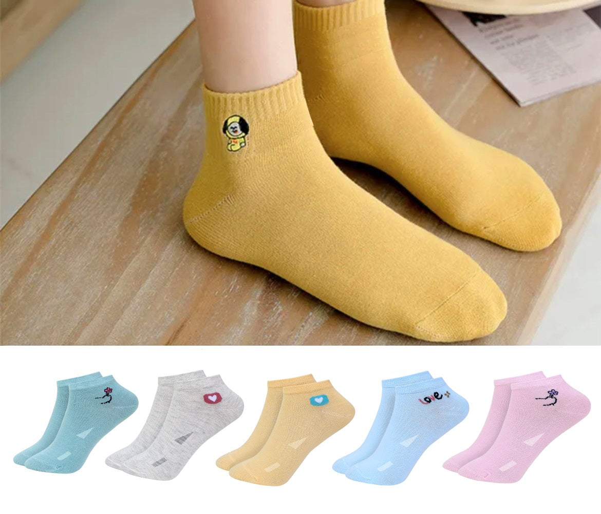 Ferry Cherry Women's Cute Ankle Socks (Pack of 5 & 10)