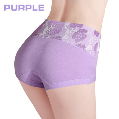 High Waist Women Panties Cute Print Ladies Briefs Hipster Soft Cotton Breathable Lingerie Female Body Slimming Underwear