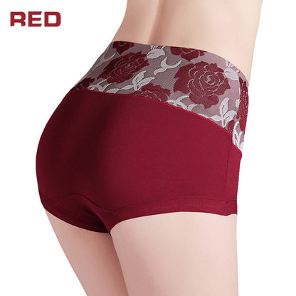 High Waist Women Panties Cute Print Ladies Briefs Hipster Soft Cotton Breathable Lingerie Female Body Slimming Underwear