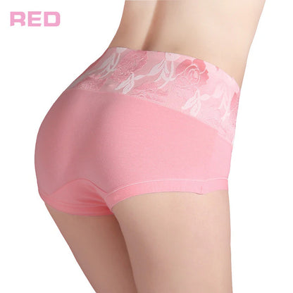 High Waist Women Panties Cute Print Ladies Briefs Hipster Soft Cotton Breathable Lingerie Female Body Slimming Underwear