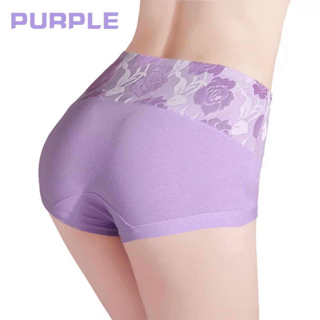 Luxurious High Waist Cotton Lingerie Women Panties, Cute Print Ladies Briefs | Hipster