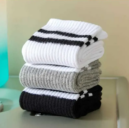 Men's Casual Striped Socks - 6 Pairs