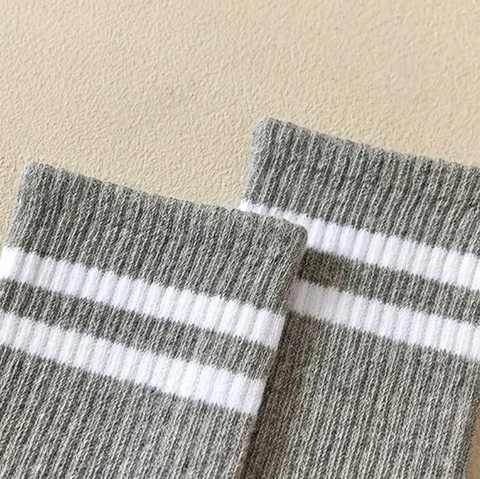 Men's Casual Striped Socks - 6 Pairs