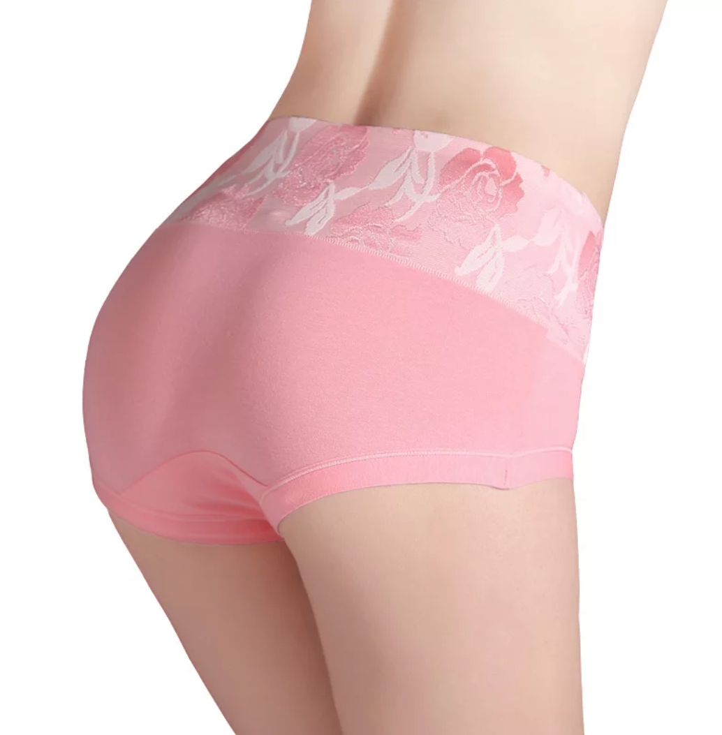 Luxurious High Waist Cotton Lingerie Women Panties, Cute Print Ladies Briefs | Hipster