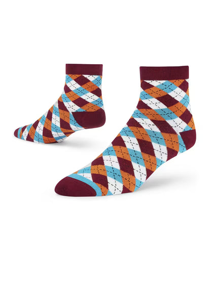 unisex multi colored ankle length socks combo